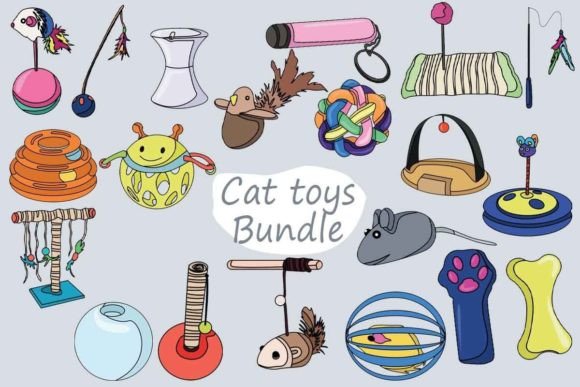 Cat Toys Vector Bundle Illustrations Review