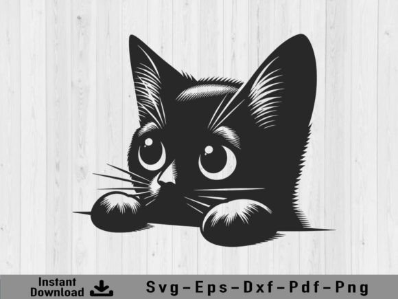 Cute Cat SVG, Peeking Cat Svg Vector Review