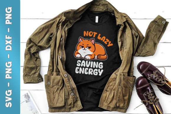 Not Lazy Saving Energy Cat SVG Review