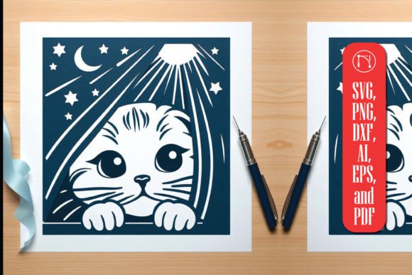 PEEKING CAT SVG Cut File Review